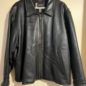 Eddie Bauer Legend Motorcycle Leather Stine Jacket Women's XXL Black Full Zip